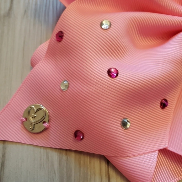 Jojo Siwa Pink Rhinestones Cheerleading Hairclip Hair Bow - Picture 2 of 5